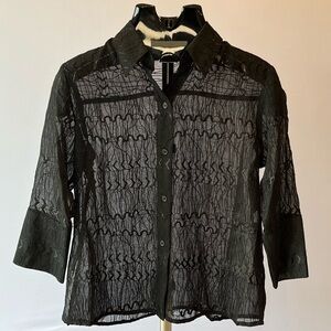 Sheer Black Sarah Bentley Blouse - Small